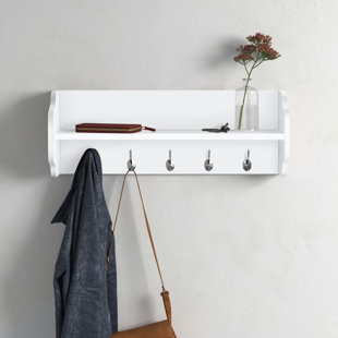 Wayfair wall shelf with hooks hot sale